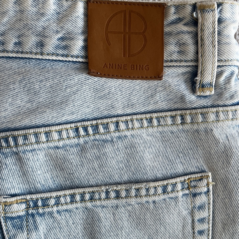 Anine Bing Jeans. Distressed Light Blue Boyfriend Jeans, Like New. - Picture 10 of 13